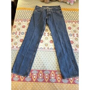 Hollister Jeans Mens W32 L34 Blue Medium Wash Straight Leg Denim 5 Pocket